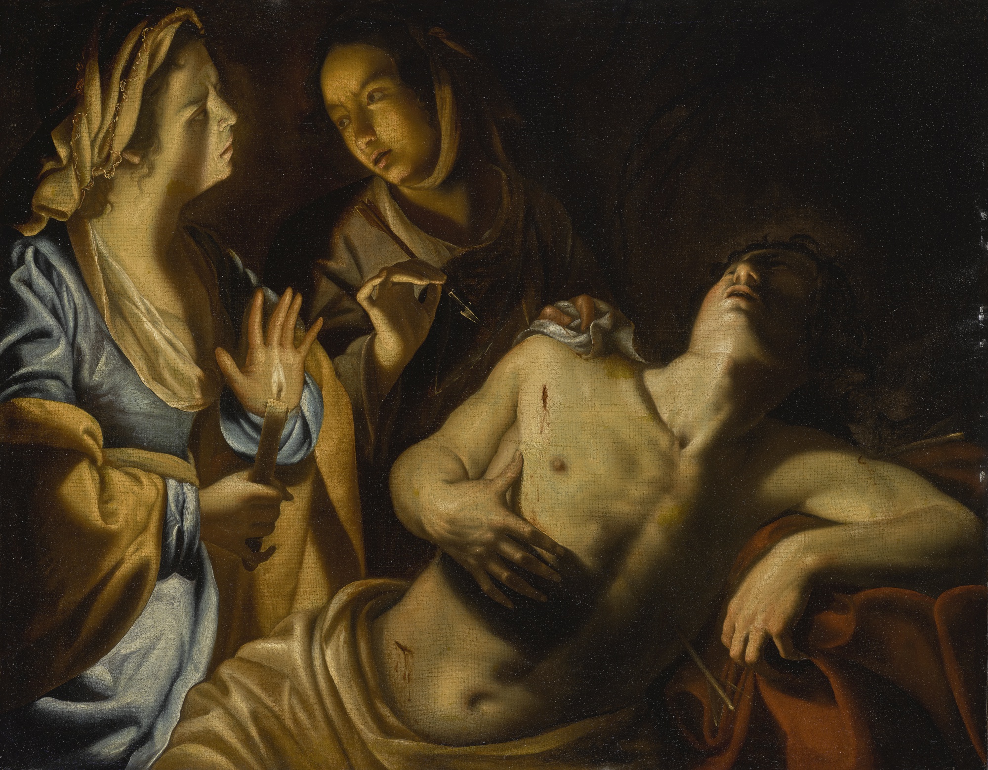 Saint Sebastian tended by Saint Irene-1630