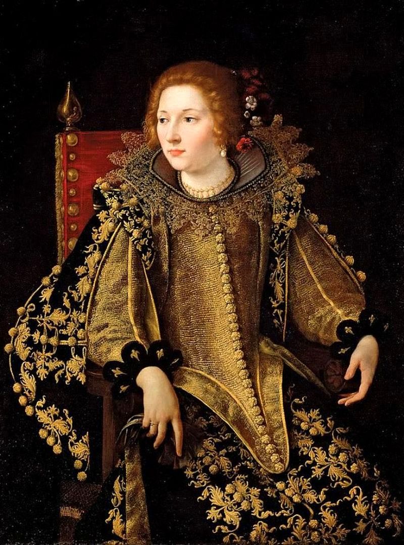 Ritratto di una donna seduta signora Caterina Savelli-1625