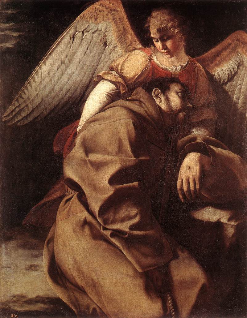 Saint Francis supported by an Angel