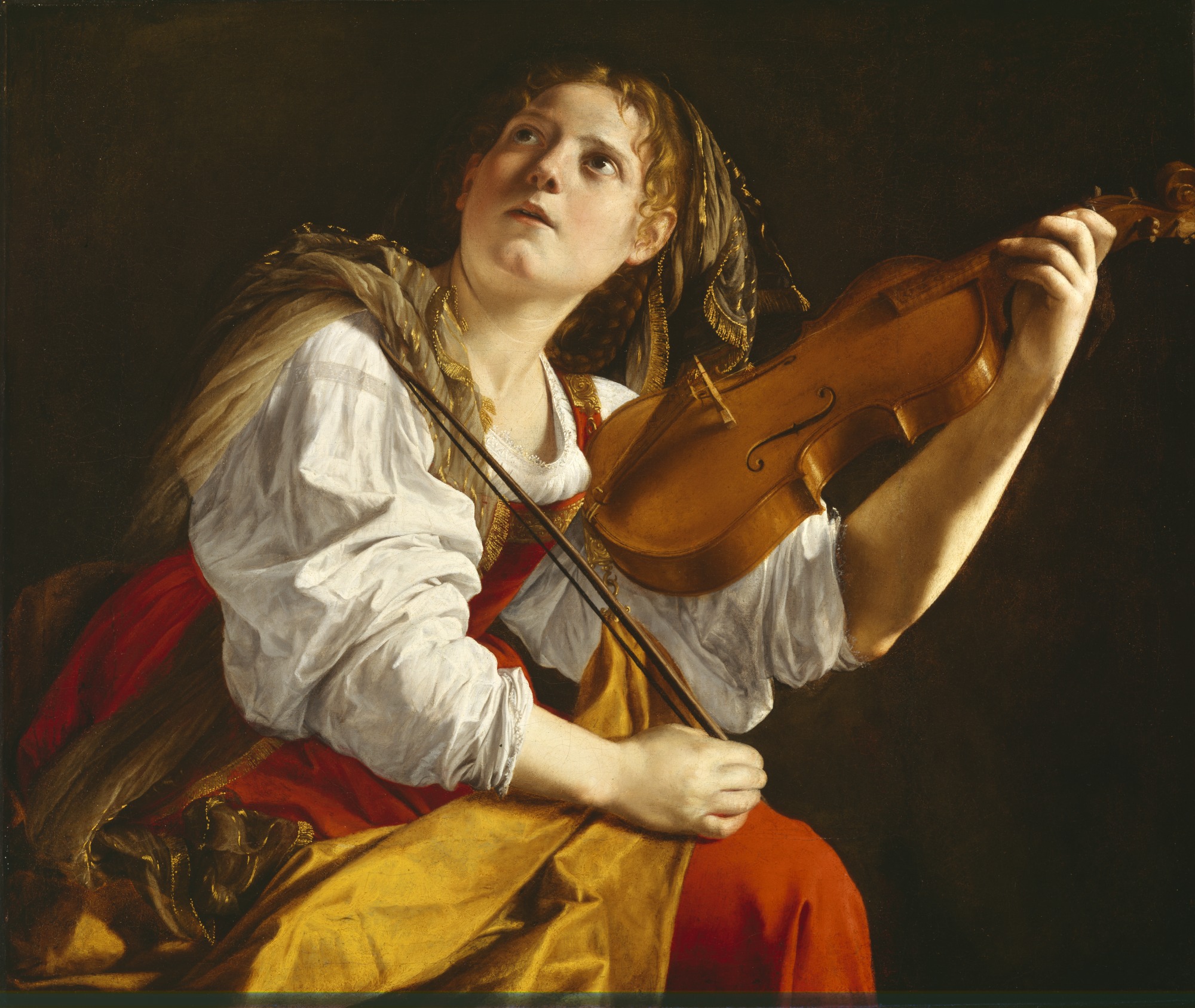 Young Woman Playing a Violin